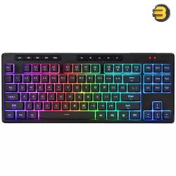 Redragon K516 PRO Shiva RGB Wireless Bluetooth Membrane Gaming Keyboard – 87-Key TKL, Tri-Mode USB-C/2.4 GHz/Bluetooth, On-Board Macros & Multimedia Keys, Software Supported