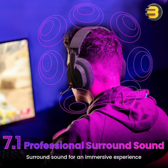 Redragon H888 Wireless Gaming Headset – 7.1 Surround & Tri-Mode