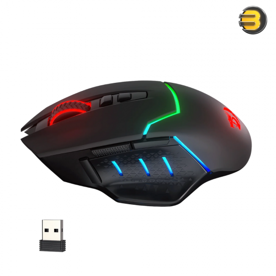 Redragon M690 PRO Wireless Gaming Mouse, 8000 DPI Wired/Wireless Gamer Mouse w/ Rapid Fire Key, 8 Macro Buttons, Ergonomic Design for PC/Mac/Laptop