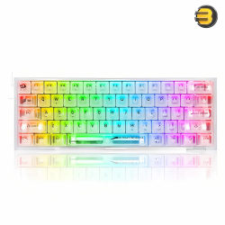 Redragon K617CT-RGB Transparent RGB 60% Wired Gaming Keyboard – FPS Optimized, Customizable Lighting, Space-Saving Design