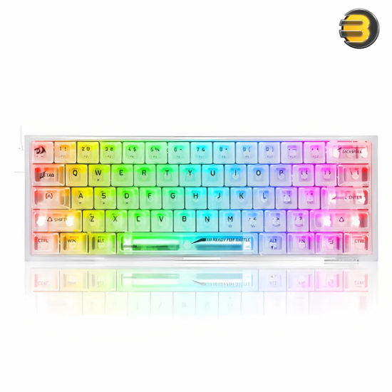 Redragon K617CT-RGB Transparent RGB 60% Wired Gaming Keyboard – FPS Optimized, Customizable Lighting, Space-Saving Design Redragon K617CT-RGB Transparent RGB 60% Wired Gaming Keyboard – FPS Optimized, Customizable Lighting, Space-Saving Design