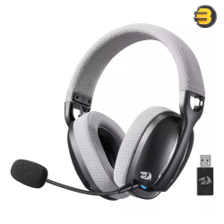 Redragon H878 SKULD PRO Wireless Gaming Headset – 3-Mode, 7.1 Virtual & 40mm Drivers