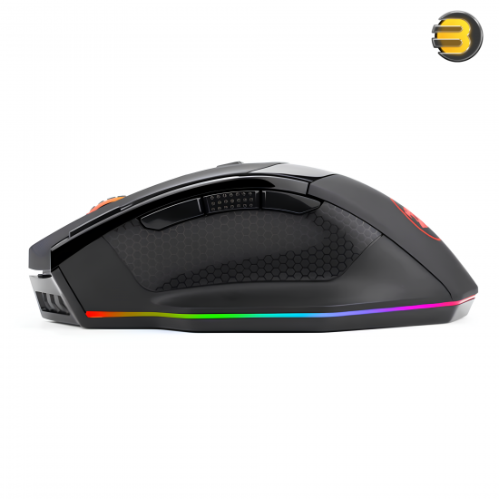 Redragon Sniper Pro M801P-RGB Dual Mode Wired/Wireless Gaming Mouse — 16000 DPI, 9 Programmable Buttons, 40G Acceleration, RGB Lighting, Ergonomic Design, USB Type-C Charging, Up to 70 Hours Battery Life