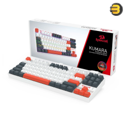 Redragon K552WLR KUMARA Tenkeyless 87‑Key Wired Mechanical Gaming Keyboard — Outemu Red Switches, Rainbow LED Backlight, Anti‑Ghosting, Double‑Shot Keycaps, Metal‑ABS Frame