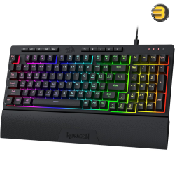 Redragon SHIVA K515 RGB Membrane Gaming Keyboard – 98-Key Mechanical-Feel, On-Board Macro Keys, Detachable Wrist Rest, Full RGB Lighting Redragon SHIVA K515 RGB Membrane Gaming Keyboard – 98-Key Mechanical-Feel, On-Board Macro Keys, Detachable Wrist Rest, Full RGB Lighting