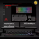 Redragon K516 PRO Shiva RGB Wireless Bluetooth Membrane Gaming Keyboard – 87-Key TKL, Tri-Mode USB-C/2.4 GHz/Bluetooth, On-Board Macros & Multimedia Keys, Software Supported