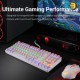 REDRAGON K552 MECHANICAL GAMING KEYBOARD 87 KEY RAINBOW LED BACKLIT WIRED WITH ANTI-DUST PROOF SWITCHES FOR WINDOWS PC (WHITE KEYBOARD, BLUE SWITCHES)