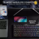 Redragon K516 PRO Shiva RGB Wireless Bluetooth Membrane Gaming Keyboard – 87-Key TKL, Tri-Mode USB-C/2.4 GHz/Bluetooth, On-Board Macros & Multimedia Keys, Software Supported