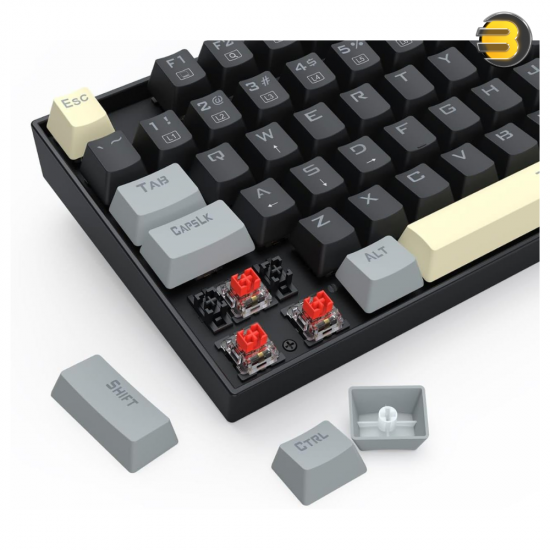 Redragon K552 KUMARA 87-Key Mechanical Keyboard – Red Switches & Rainbow Backlight