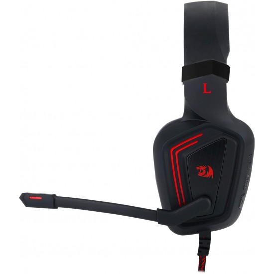 Redragon H310 MUSES Wired Gaming Headset, 7.1 Surround-Sound, Pro-Gamer Headphone with Volume Control, Swiveling Noise-Cancellation Microphone, Compatible with PC, PS4/3 and Nintendo Switch