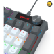Redragon K718 wired 104-key mechanical keyboard with red switches, rainbow backlight and sound-absorbing foam