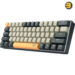Redragon K606 LAKSHMI 60% Mechanical Gaming Keyboard - (BLUE Switch) - White LED Backlighting - 61 KEYS - Detachable Cable - K606-OG&GY&BK