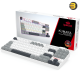 Redragon K552 WGL‑R KUMARA Tenkeyless 87‑Key Wired Mechanical Gaming Keyboard — Outemu Red Switches, Rainbow LED Backlight, Full‑Key Anti‑Ghosting, Double‑Shot Keycaps, Hot‑Swap, White/Gray, Metal‑ABS Frame