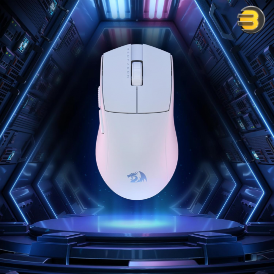 Redragon M724 white 49g ultralight wired gaming mouse with ergonomic natural grip