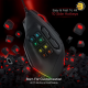 Redragon M811 Aatrox MMO Wired Gaming Mouse – 12,400 DPI Optical Sensor, 15 Programmable Buttons, RGB Lighting, Black