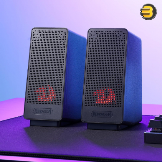 Redragon RANCH GS513 PC Gaming Speaker with Red Backlight