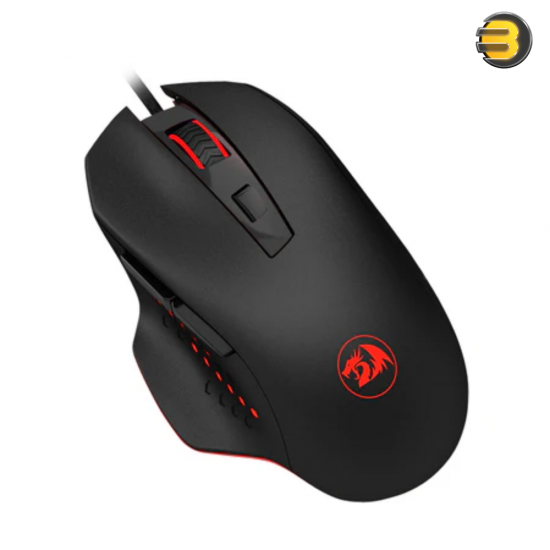 Redragon GAINER M610 Gaming Mouse – 3200 DPI (4 Gear: 1000/1600/2400/3200), 6600FPS 10G Acceleration, 500Hz Polling, 7 Buttons, HUANO Switch, 5 Memory Modes, Adjustable Macro/Light, 180cm Cable, 138.4g