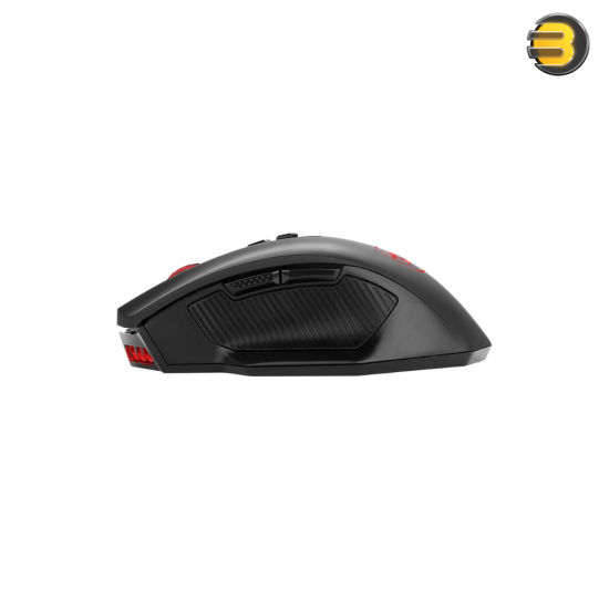 Redragon Shocker M655-KS wireless gaming mouse with ergonomic grip and red LED logo backlight