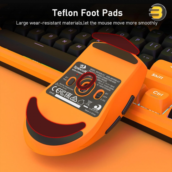 Redragon M919 Pro 54g lightweight wireless gaming mouse with tri-mode connectivity