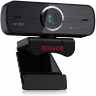 Redragon GW800 1080P Webcam with Built-in Dual Microphone, 360-Degree Rotation - 2.0 USB Skype Computer Web Camera - 30 FPS for Online Courses, Video Conferencing and Streaming