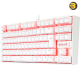 Redragon Kumara K552W-2 Wired Mechanical Gaming Keyboard, 87 Key, Blue Switches, 75% Compact, Anti Ghosting, Compact TKL Tenkeyless Ergonomic Designed, Red Backlit White - Kumara K552W-2