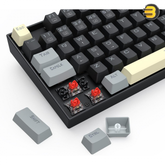 Redragon K552 LGY-R KUMARA Tenkeyless 87‑Key Wired Mechanical Gaming Keyboard — Outemu Blue Switches, Rainbow LED Backlight, Anti‑Ghosting, Double‑Shot Keycaps, Metal‑ABS Frame