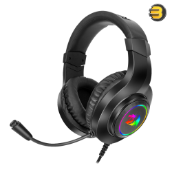 REDRAGON H260 RGB GAMING HEADSET WITH MICROPHONE, WIRED, COMPATIBLE WITH XBOX ONE, NINTENDO SWITCH, PS4, PS5, PCS, LAPTOPS