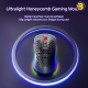 Redragon M694 Hana black tri-mode gaming mouse with honeycomb shell and RGB lighting