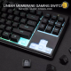 Redragon K516 PRO Shiva RGB Wireless Bluetooth Membrane Gaming Keyboard – 87-Key TKL, Tri-Mode USB-C/2.4 GHz/Bluetooth, On-Board Macros & Multimedia Keys, Software Supported