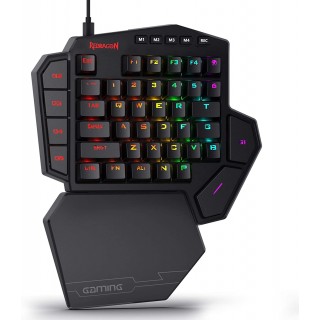 Redragon K585 DITI One-Handed RGB Mechanical Gaming Keyboard, Blue Switches, Type-C Professional Gaming Keypad with 7 Onboard Macro Keys, Detachable Wrist Rest, 42 Keys Redragon K585 DITI One-Handed RGB Mechanical Gaming Keyboard, Blue Switches, Type-C Professional Gaming Keypad with 7 Onboard Macro Keys, Detachable Wrist Rest, 42 Keys