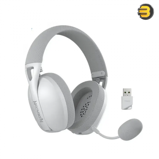 Redragon H848G wireless gaming headset in black with virtual 7.1 surround sound, 40mm dynamic drivers, detachable ANC microphone and triple-mode connectivity