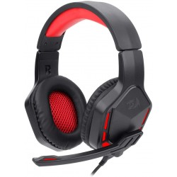 Redragon H220 THEMIS Wired Gaming Headset, Stereo Surround-Sound, Noise Cancelling Over-Ear Headphones with Mic, Volume Control, Red LED Light, Compatible with PC, PS4/3, Xbox One and Nintendo Switch