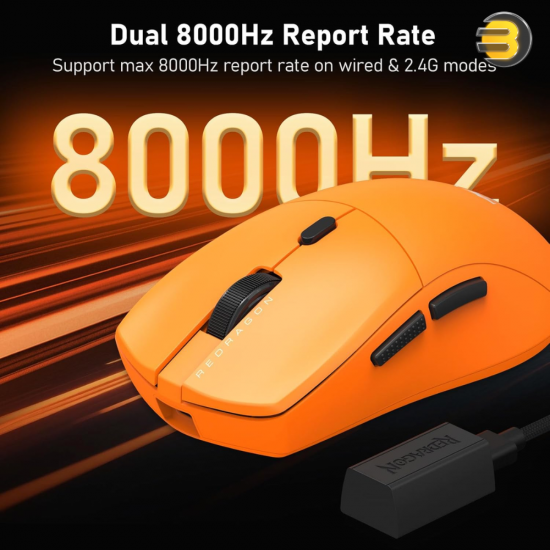 Redragon M919 Pro 54g lightweight wireless gaming mouse with tri-mode connectivity