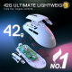 Redragon M724 white 49g ultralight wired gaming mouse with ergonomic natural grip