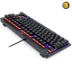 Redragon K568R Dark Avenger Tenkeyless 87‑Key Wired Mechanical Gaming Keyboard — Red Switches, Rainbow LED Backlight – Black