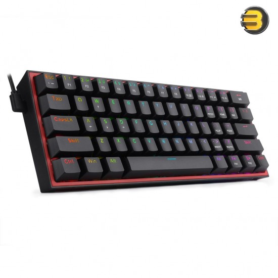 Redragon K617 FIZZ 60% RGB Gaming Mechanical Keyboard – Linear Red Switches | Black