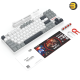 Redragon K552 WGL‑R KUMARA Tenkeyless 87‑Key Wired Mechanical Gaming Keyboard — Outemu Red Switches, Rainbow LED Backlight, Full‑Key Anti‑Ghosting, Double‑Shot Keycaps, Hot‑Swap, White/Gray, Metal‑ABS Frame