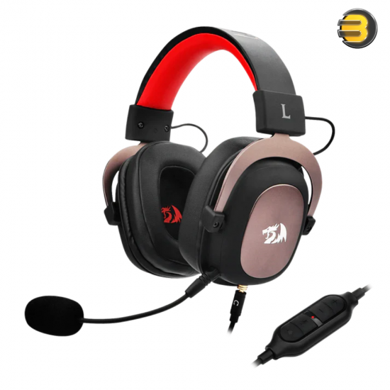 Redragon H510-FB Zeus Wired Gaming Headset – 53mm Drivers & 2.0 Stereo