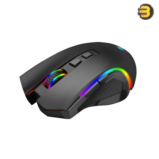 Redragon M602-KS Griffin wireless gaming mouse with RGB lighting and ergonomic right-handed design