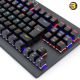 Redragon K568R Dark Avenger Tenkeyless 87‑Key Wired Mechanical Gaming Keyboard — Red Switches, Rainbow LED Backlight – Black