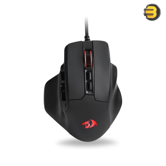 Redragon M806 Bullseye wired RGB gaming mouse with ergonomic natural grip and 7 programmable buttons