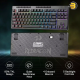 Redragon K516 PRO Shiva RGB Wireless Bluetooth Membrane Gaming Keyboard – 87-Key TKL, Tri-Mode USB-C/2.4 GHz/Bluetooth, On-Board Macros & Multimedia Keys, Software Supported