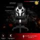 Redragon Capricornus C502-BW Gaming Chair – Black/White, 4D Adjustable Armrests, Reclining Ergonomic Design with Lumbar & Head Support