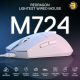 Redragon M724 white 49g ultralight wired gaming mouse with ergonomic natural grip