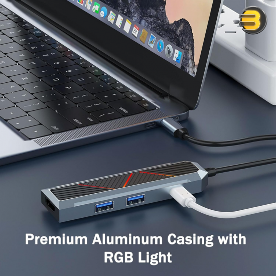 Redragon 4-in-1 USB-C Docking Station – 100W PD & 4K@60Hz HDMI