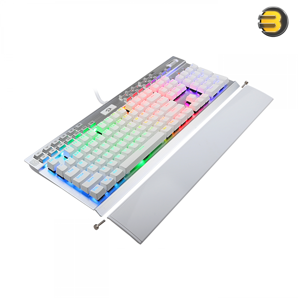 Redragon K550W RGB Yama 131 Key RGB LED Illuminated Backlit White Mechanical Keyboard