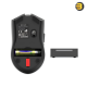 Redragon BM-4051 wireless office mouse in black with ergonomic right-handed design, 4000 DPI optical sensor, 5-level adjustable DPI and compact USB nano receiver