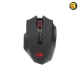 Redragon Shocker M655-KS wireless gaming mouse with ergonomic grip and red LED logo backlight