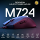 Redragon M724 black 49g ultralight wired gaming mouse with ergonomic natural grip