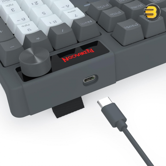 Redragon K718 wired 104-key mechanical keyboard with red switches, rainbow backlight and sound-absorbing foam